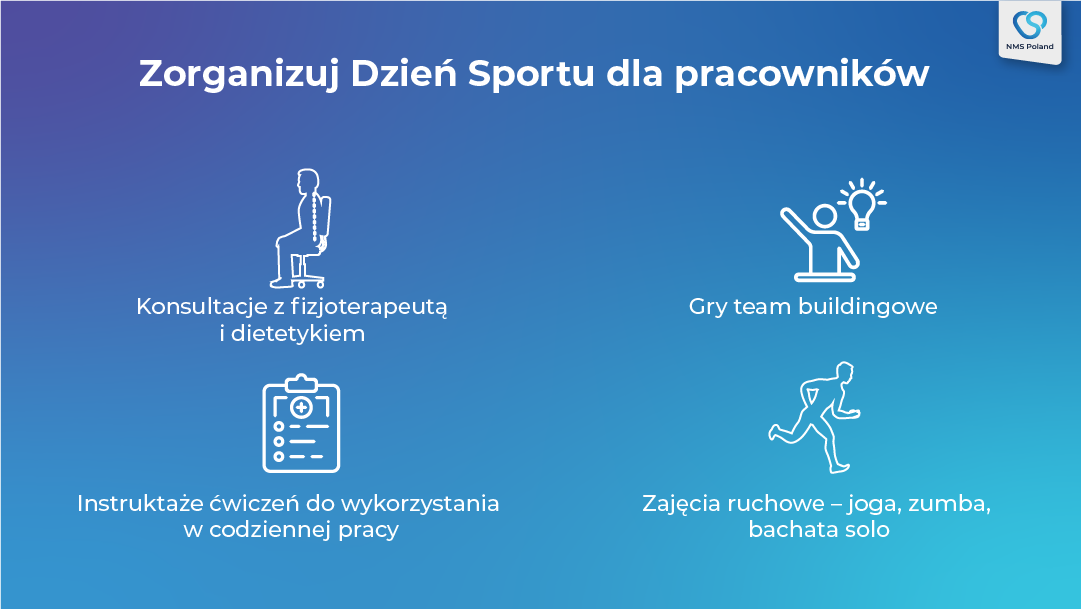 NMS Poland Dzień Sportu w firmie - aktywności dla pracowników